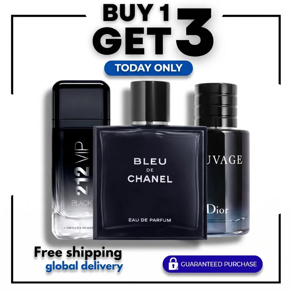 BUY 1 GET 3 - BLEU CHANEL / DIOR SAUVAGE / 212 VIP BLACK - 300ml
